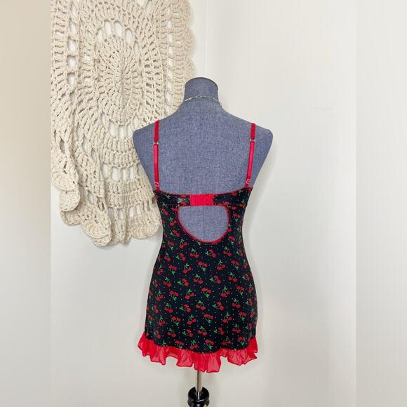 Vintage Y2K Dollhouse Cherry Girl Chemise Mini Dress Size Small - Picture 3 of 5